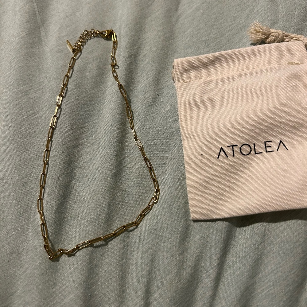 Atolea Gold Chain Paperclip Choker